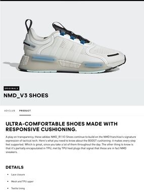 Adidas Originals NMD V3 Men Shoes, lightly used, Size 10